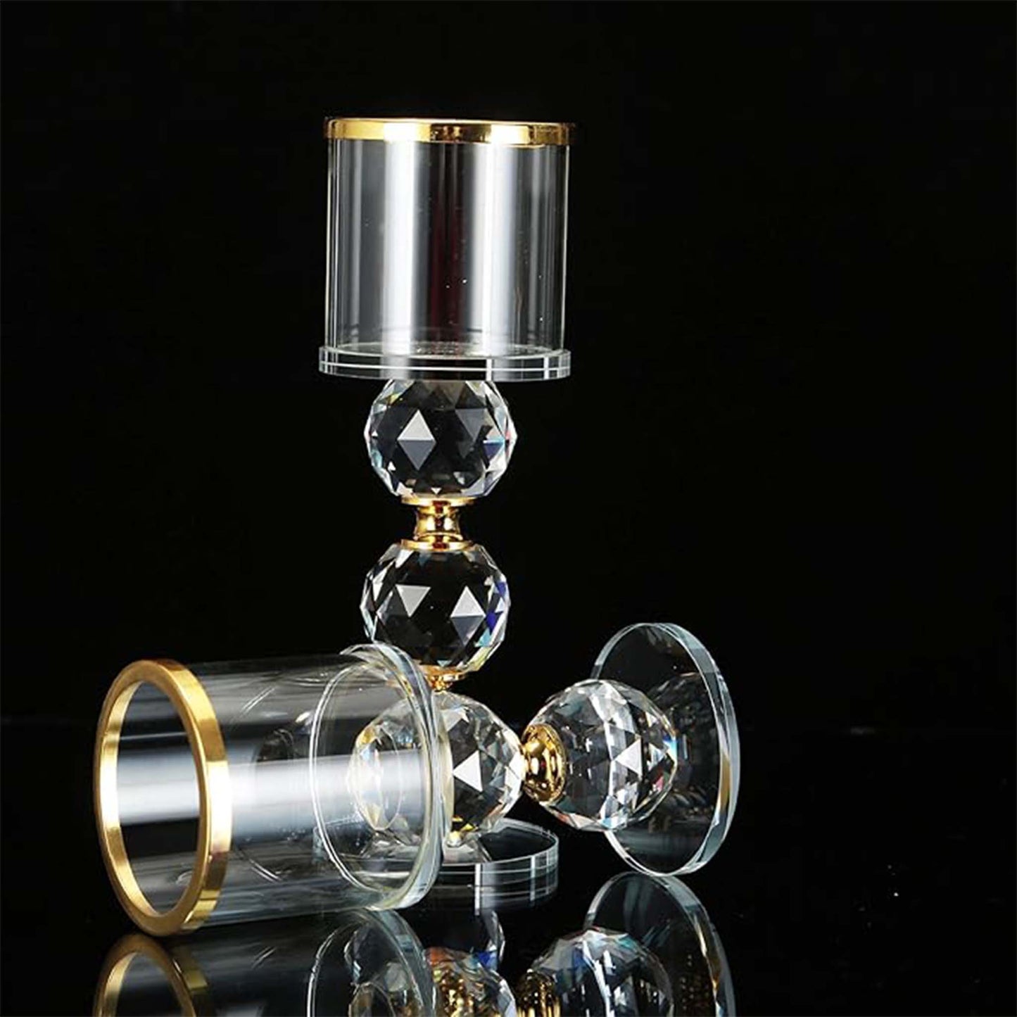 Clear Candlesticks – Elegant Decor for Weddings & Events