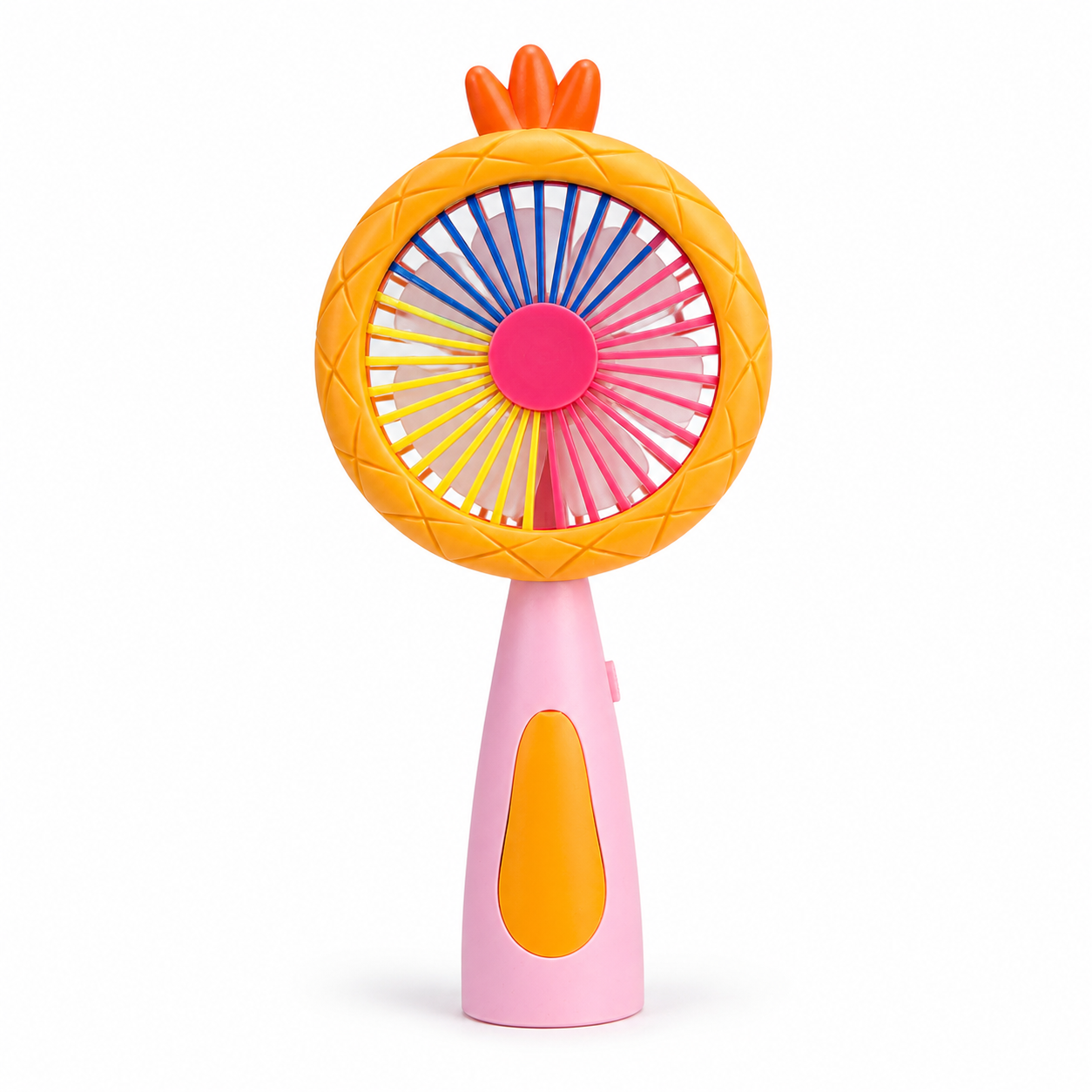 Mini USB Rechargeable Fan with LED Light – Portable Cooling Fan - Random Color