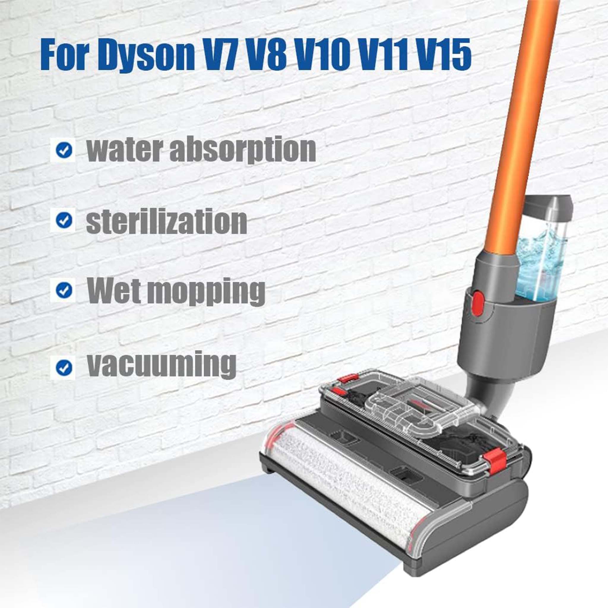 Dyson Electric Floor Washer – Compatible Attachment for V7, V8, V10, V11 & V15