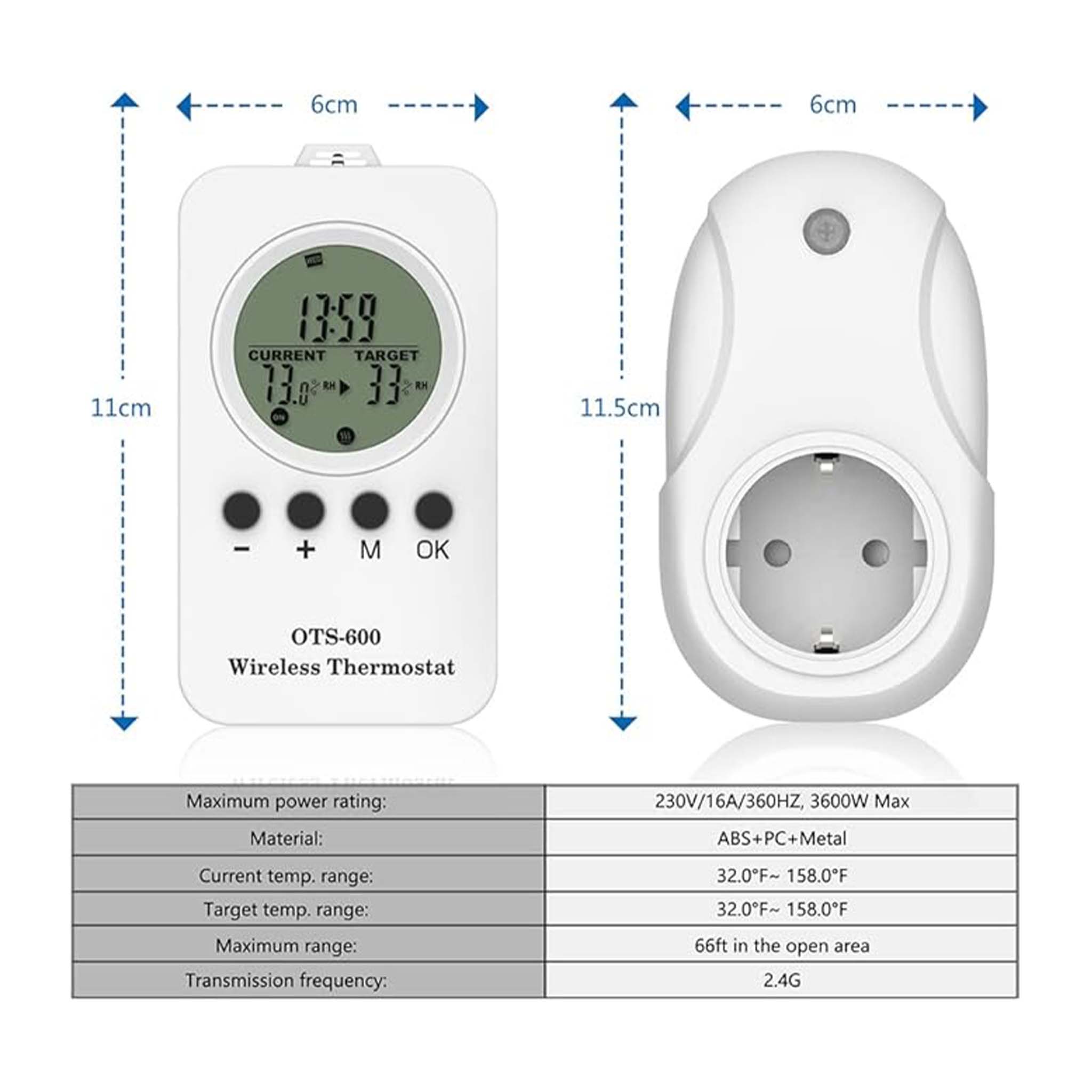 Wireless Thermostat  Smart Digital Temperature Controller for Home Heating and Cooling