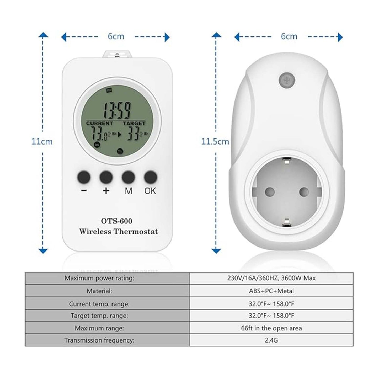 Wireless Thermostat  Smart Digital Temperature Controller for Home Heating and Cooling