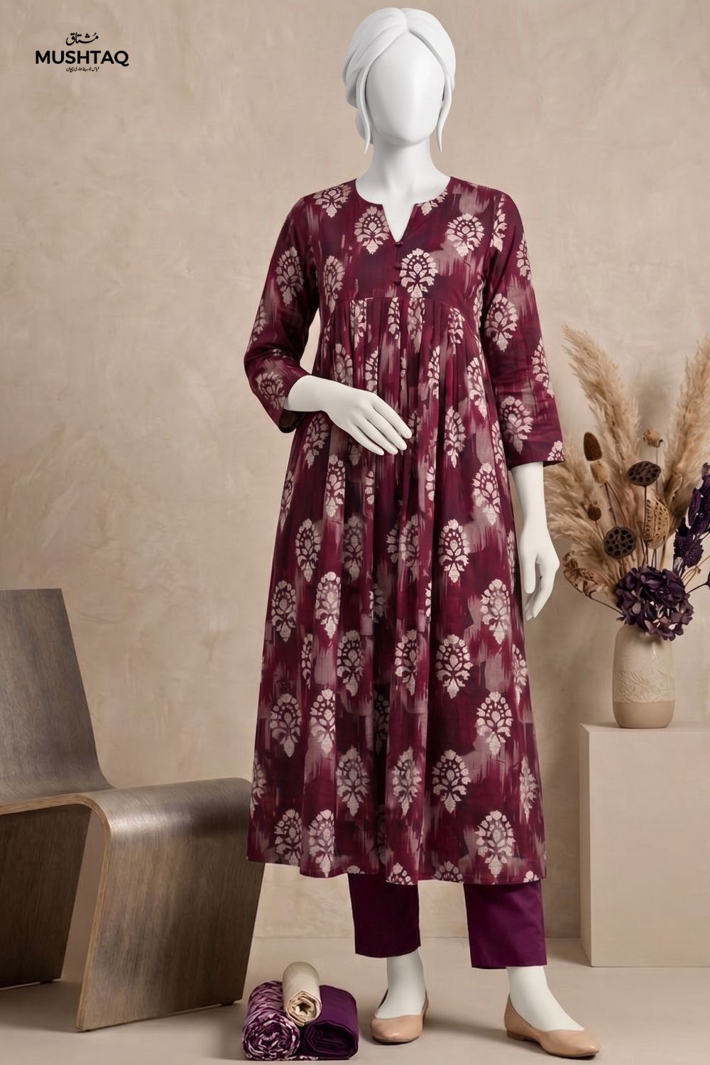 2Pcs Unstitched Printed Izzah Lawn Collection Desgin - 2