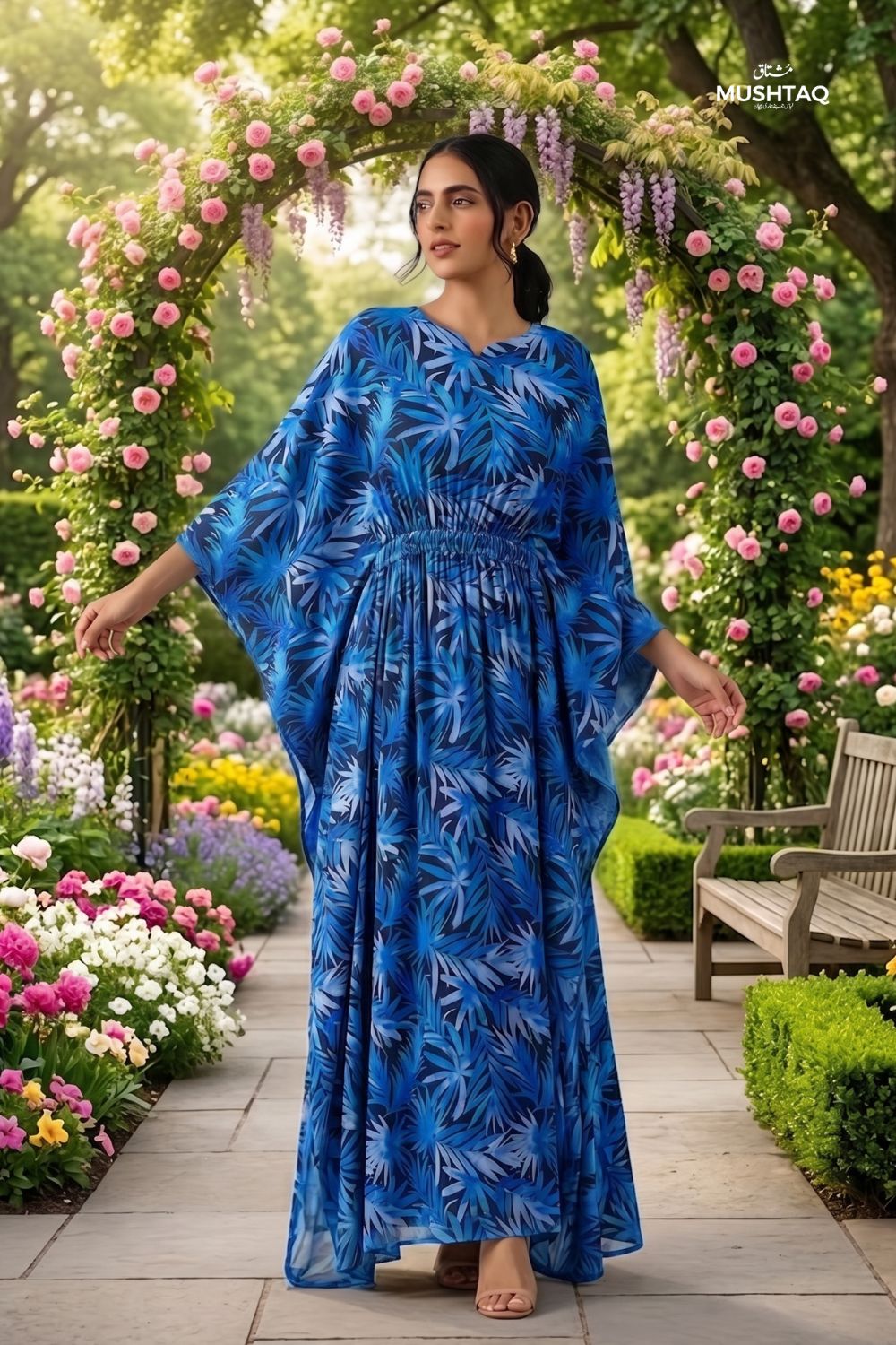 Mushtaq 2Pcs Stitched Printed Kaftan Collection Desgin - 2