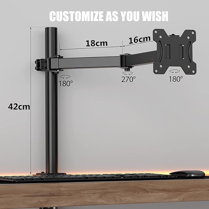 Monitor Table Stand  Adjustable Desktop Riser for Computer Screens and Laptops