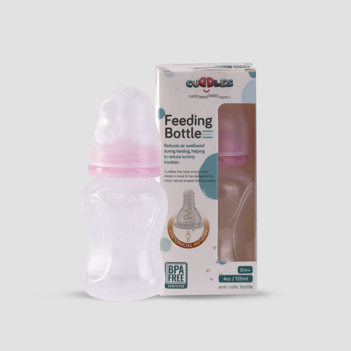 Cuddles Baby Slim Neck Basic Feeding Bottle 5oz/125ml