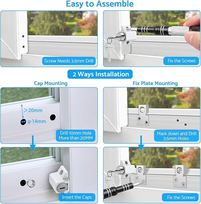 Sliding Window Security Lock 2 Pcs