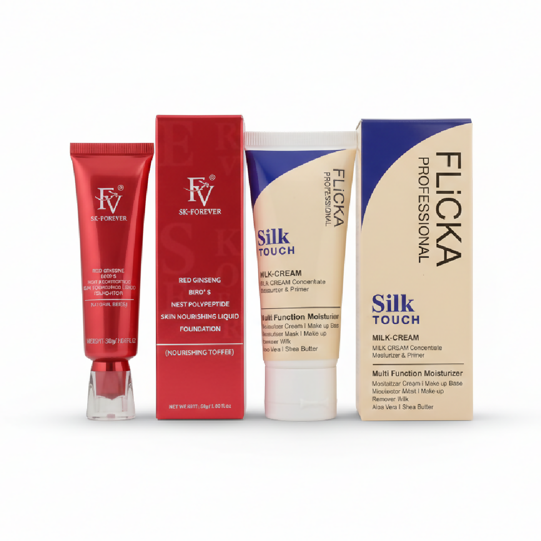 Flicka 2-in-1 Makeup Deal - Primer 60g and Foundation 30g Combo