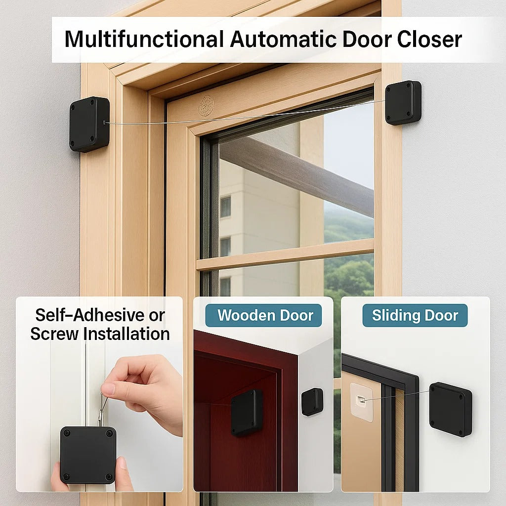 (FREE HOME DELIVERY) Multifunctional Automatic Door Closer