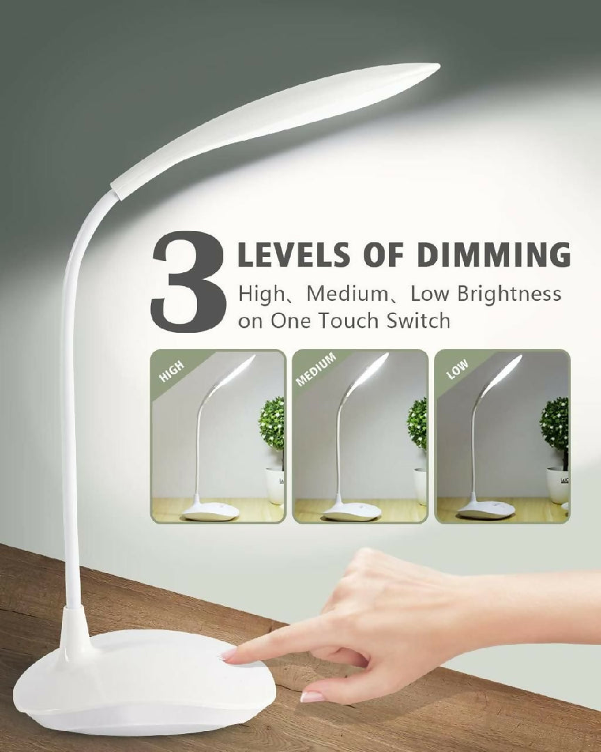 3 Levels Dimming LED Desk Lamp Smart Touch Control Flexible Eye Protection Study Light