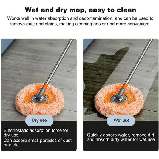 1 PC 360 Rotatable Mop Round Microfiber Dust Mops Cleaning Tools For Household Floor Wall Window