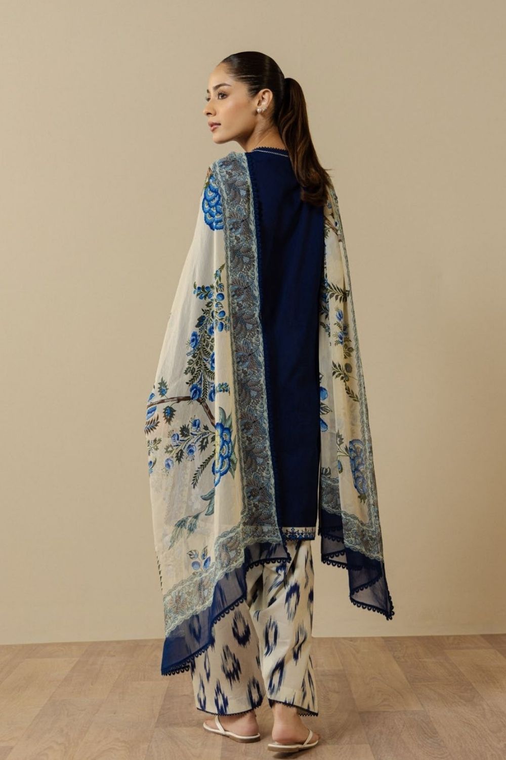 Zara Shahjahan 3 Pc Unstitched  Printed Lawn Suit Cassia-10A