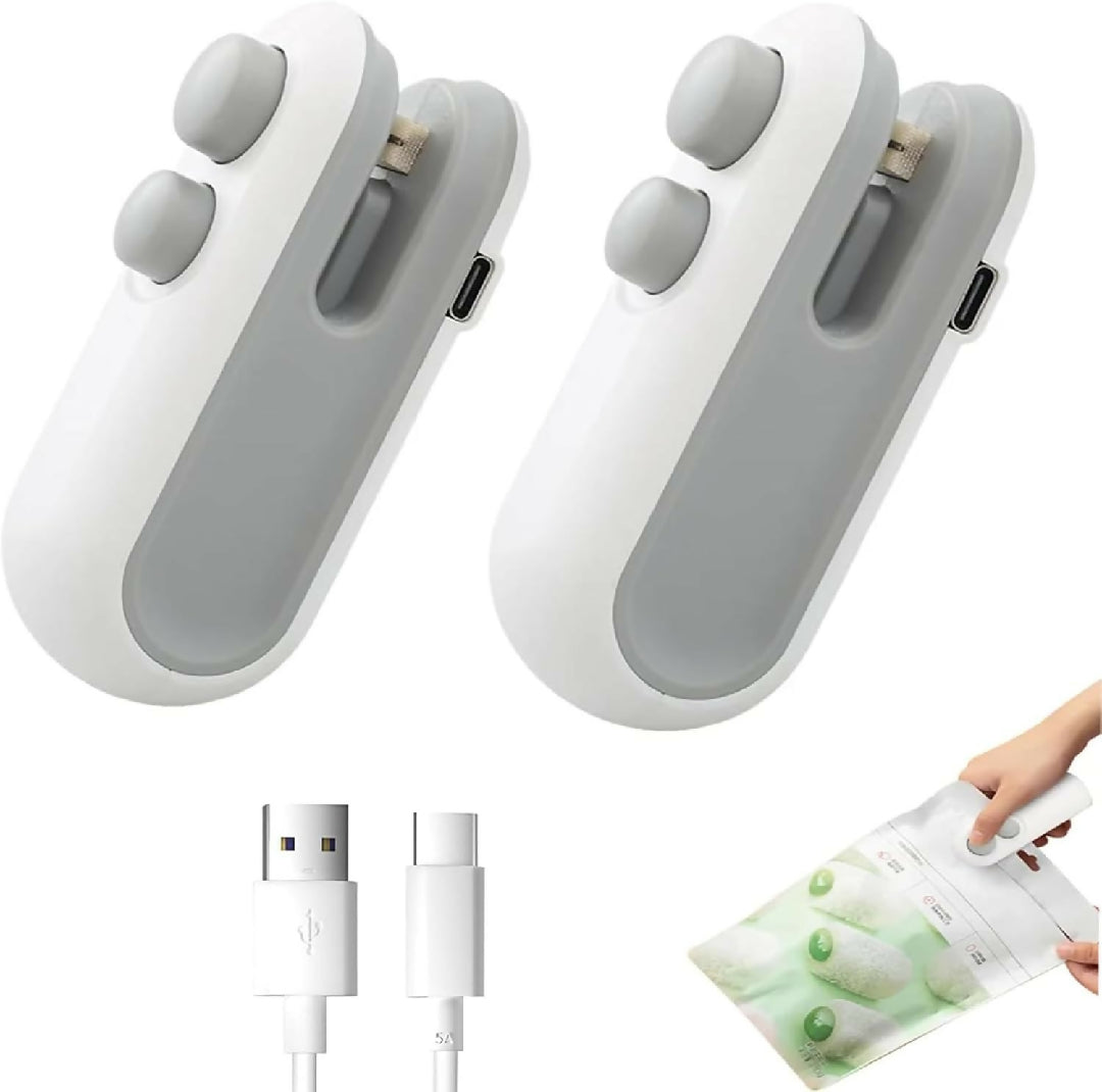 Mini Rechargeable Sealer Food Heat Bag Sealing Machine Package Sealing Bags Heat Plastic Food Bag Closing Portable Sealer