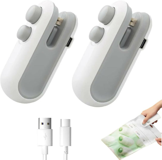 Mini Rechargeable Sealer Food Heat Bag Sealing Machine Package Sealing Bags Heat Plastic Food Bag Closing Portable Sealer