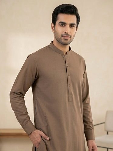 Elegant Brown Shalwar Suit OS-1026