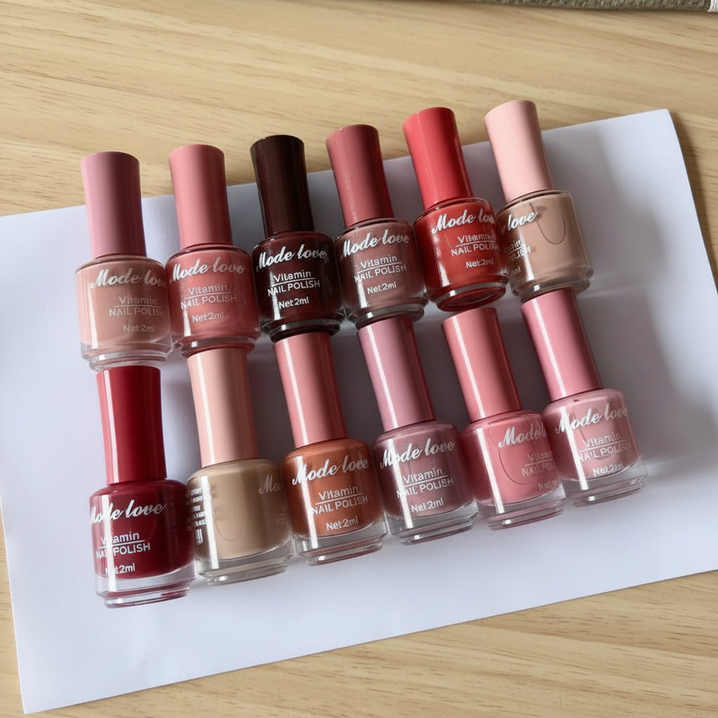 Mode Love Nude and Colorful Nail Polish Set