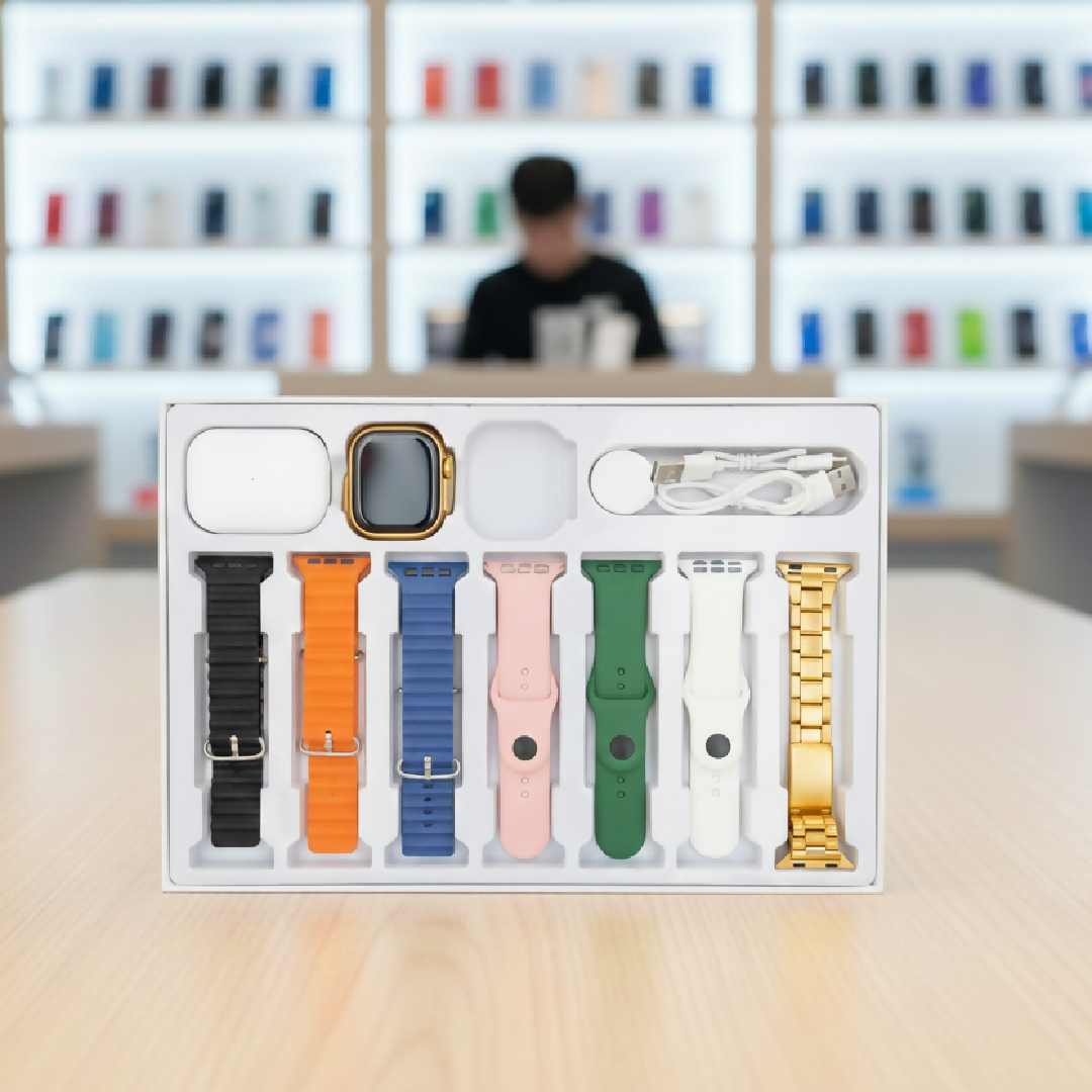 I20 Ultra Max Suit 10 In 1 Smart Watch With Airpods Comfortable Wear Stylish Design For Daily Use And Fashion Needs Black