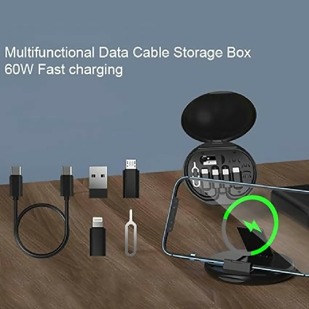 Multifunctional Data Cable Set 60W Fast Charging Cable for Android and iPhone - Random Color