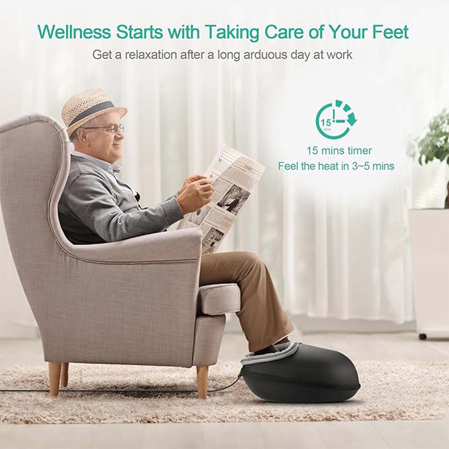 Foot Massager  Electric Shiatsu Massage Machine for Pain Relief and Relaxation