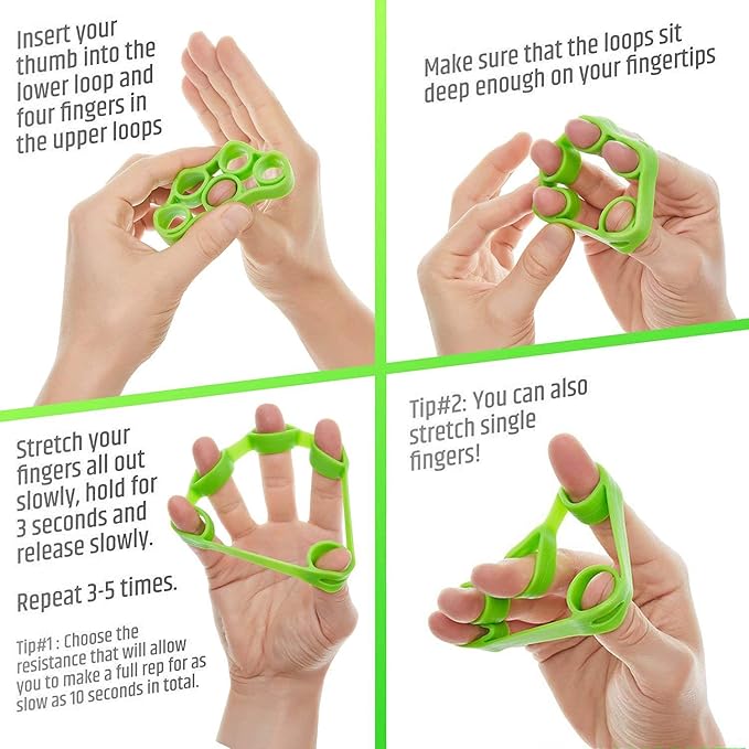 Finger Stretcher Resistance Band  Hand and Forearm Exerciser