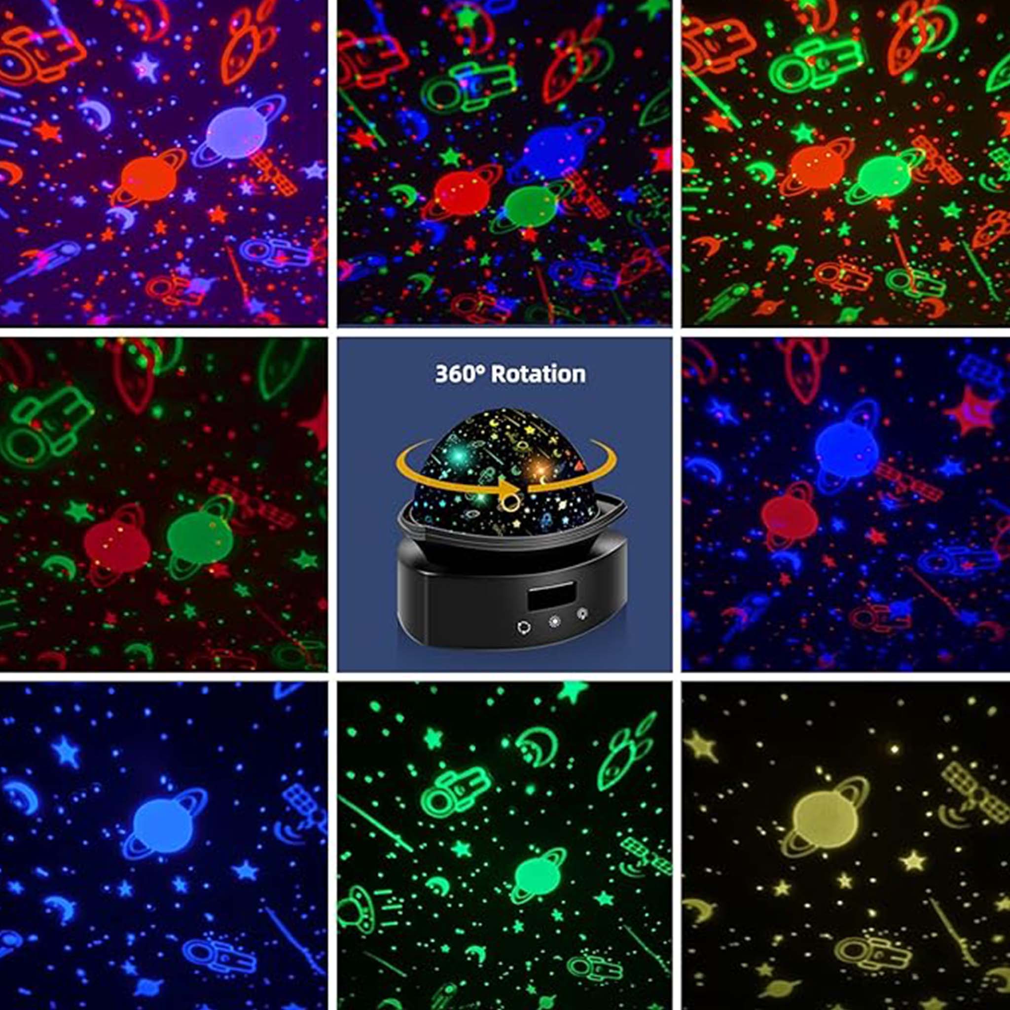 Energy Tower Projection Lamp  3D LED Night Light with Soothing Visuals