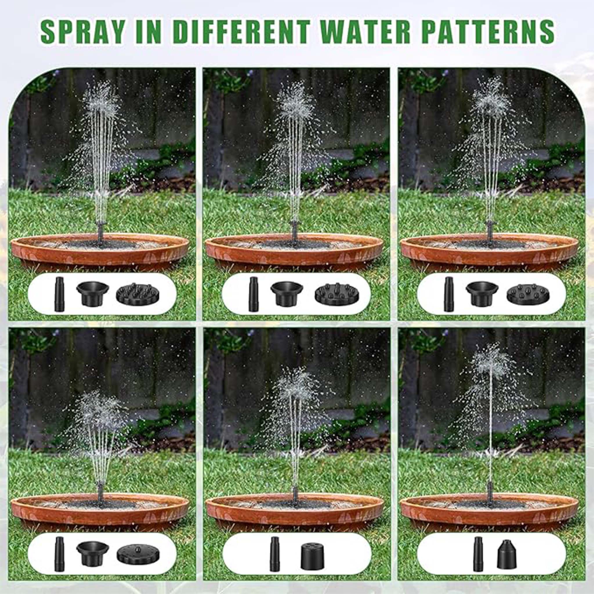 Solar Fountain Pump  Eco Friendly Water Pump for Garden Pond and Bird Bath