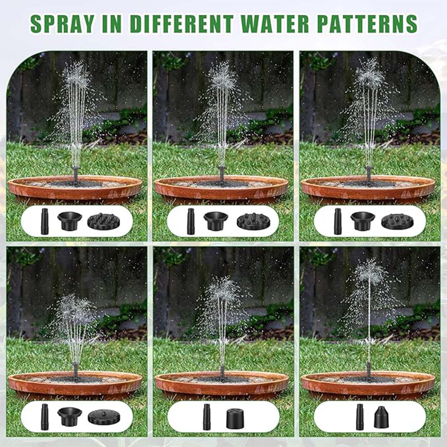 Solar Fountain Pump  Eco Friendly Water Pump for Garden Pond and Bird Bath
