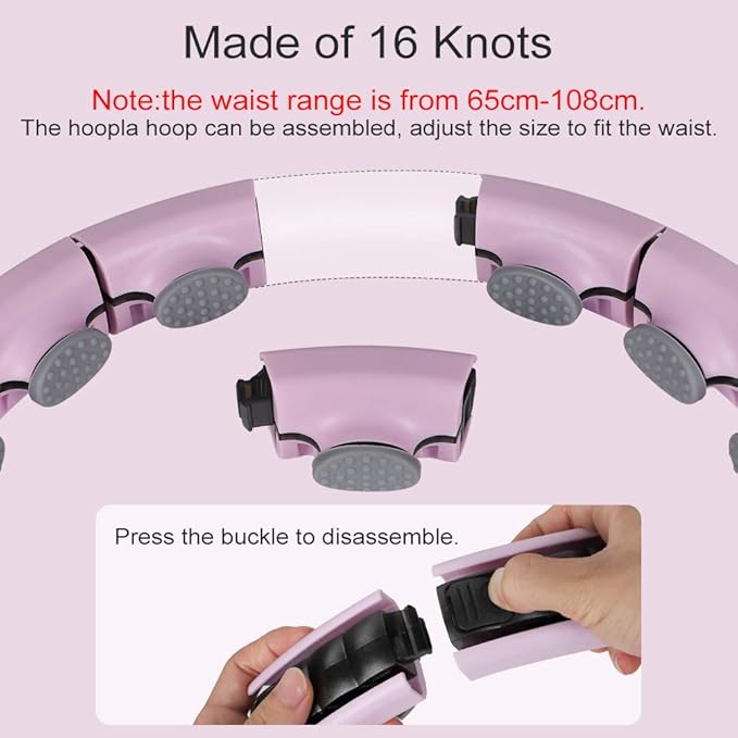 Smart Hoola Hoop  Weighted Fitness Hoop with Adjustable Links for Exercise and Weight Loss