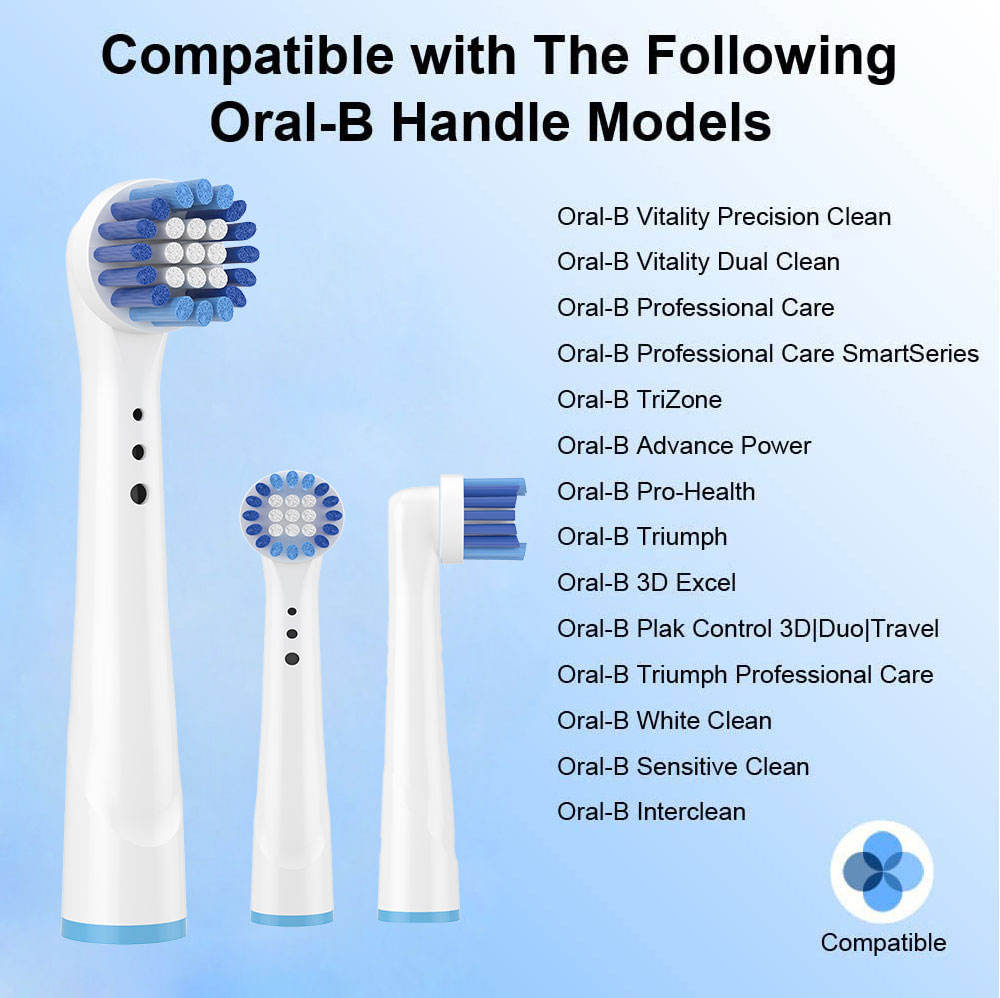 8 Pcs Toothbrush Heads  Compatible Replacement Brush Set