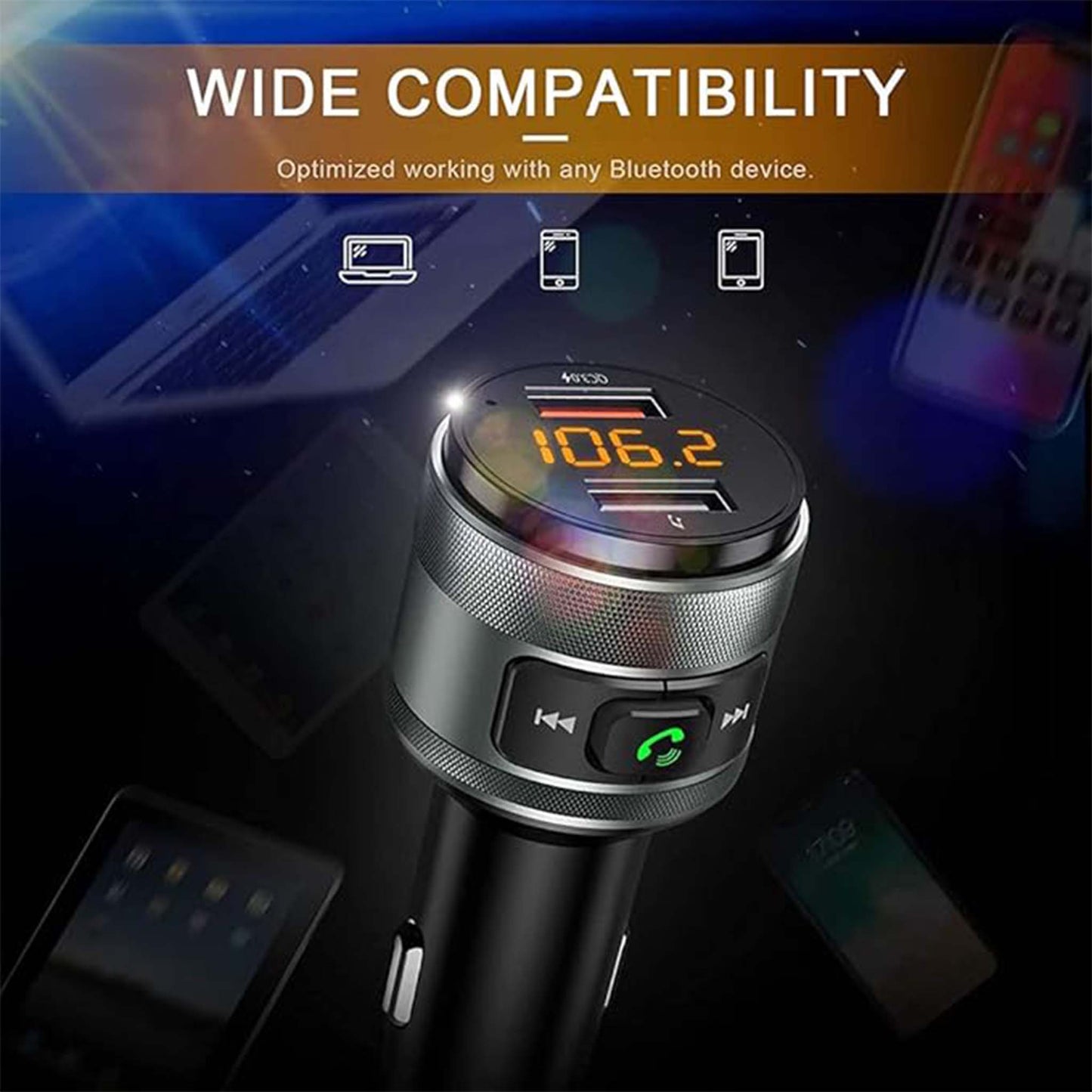 Wireless Handsfree Car Kit  Bluetooth Audio and Call System