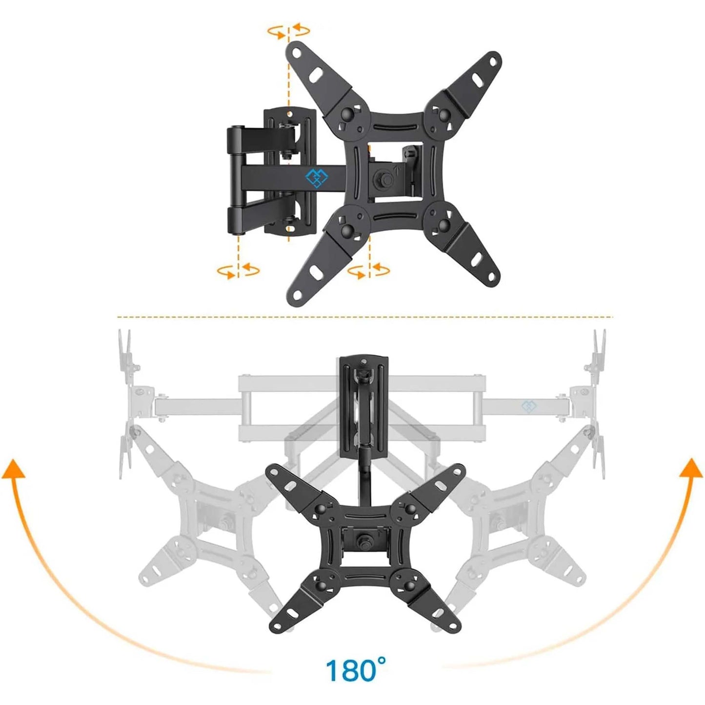 Full Motion TV Wall Mount  Universal Swivel Tilt and Extendable Bracket for Flat and Curved Screen TVs