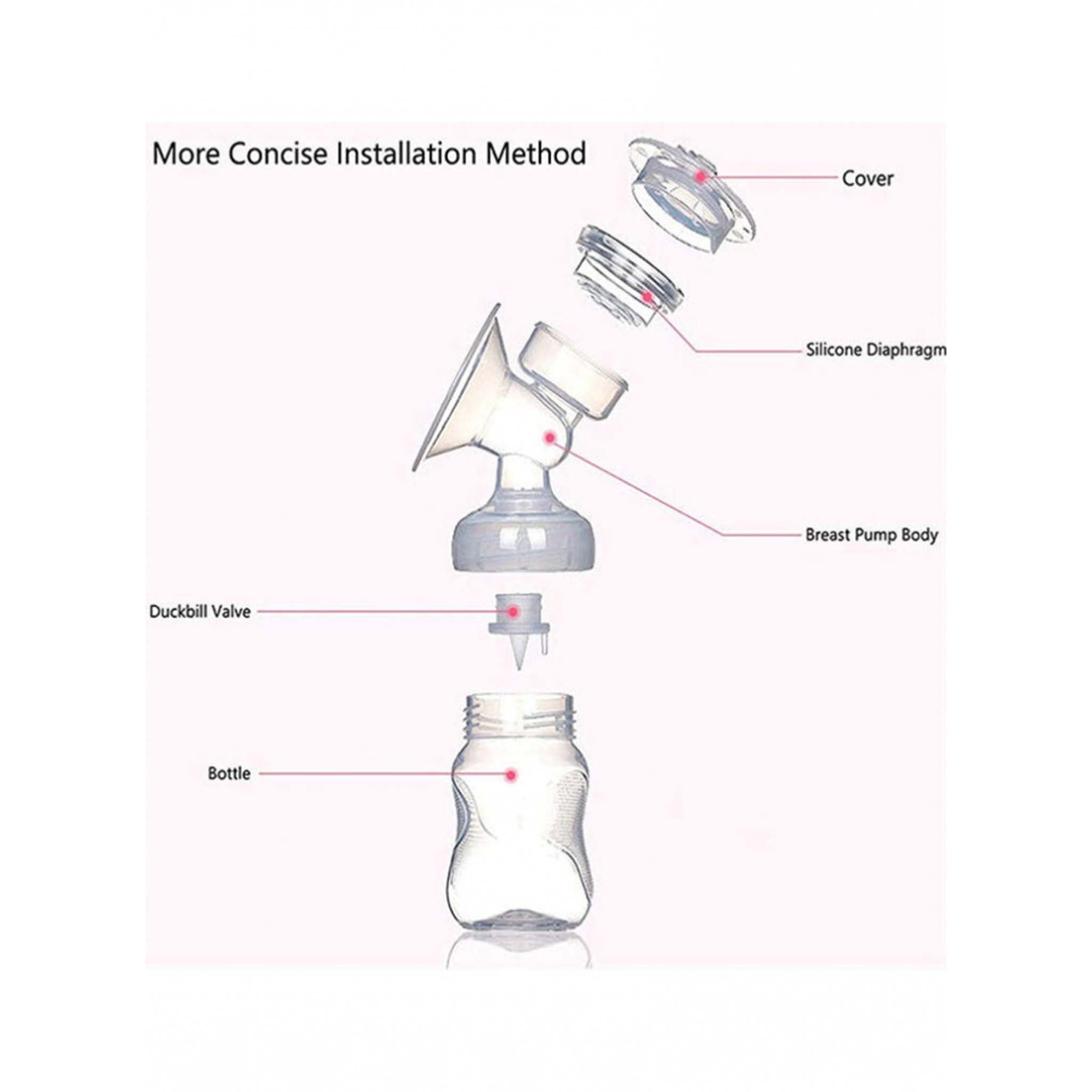 Electric Breast Pump  Portable Rechargeable Breastfeeding Pump with Adjustable Suction