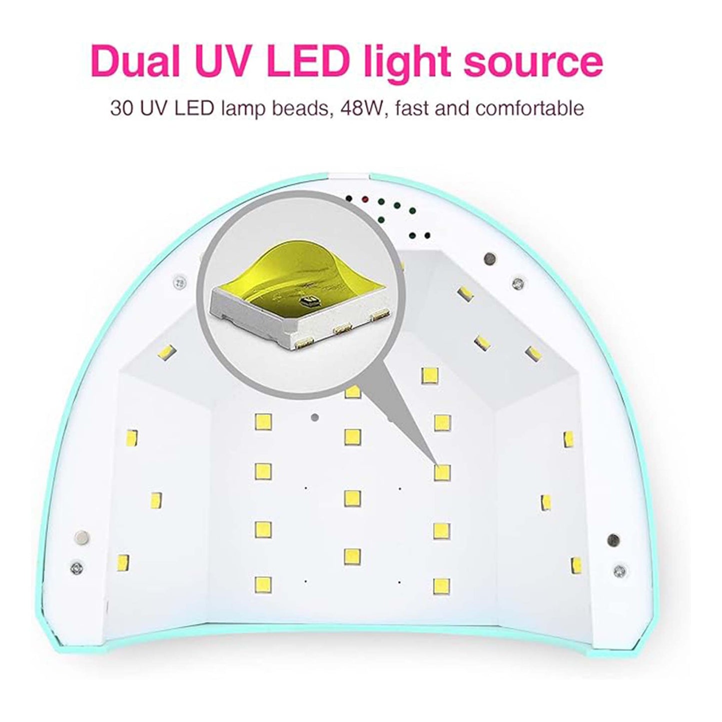 UV LED Nail Lamp Dryer  Professional Gel Polish Curing Light for Manicure and Pedicure