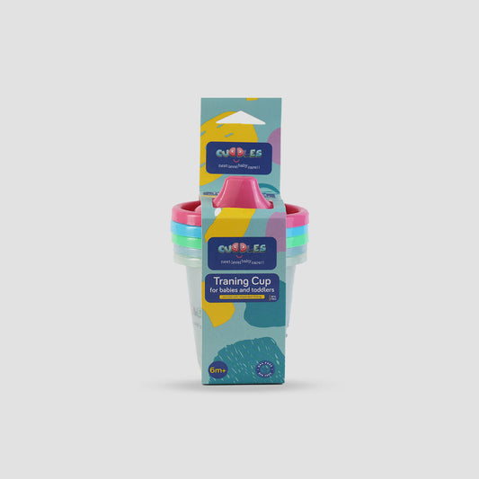 Cuddles Baby Pack Of 3 Baby Training Cup 6m+ 220ml/7.5oz