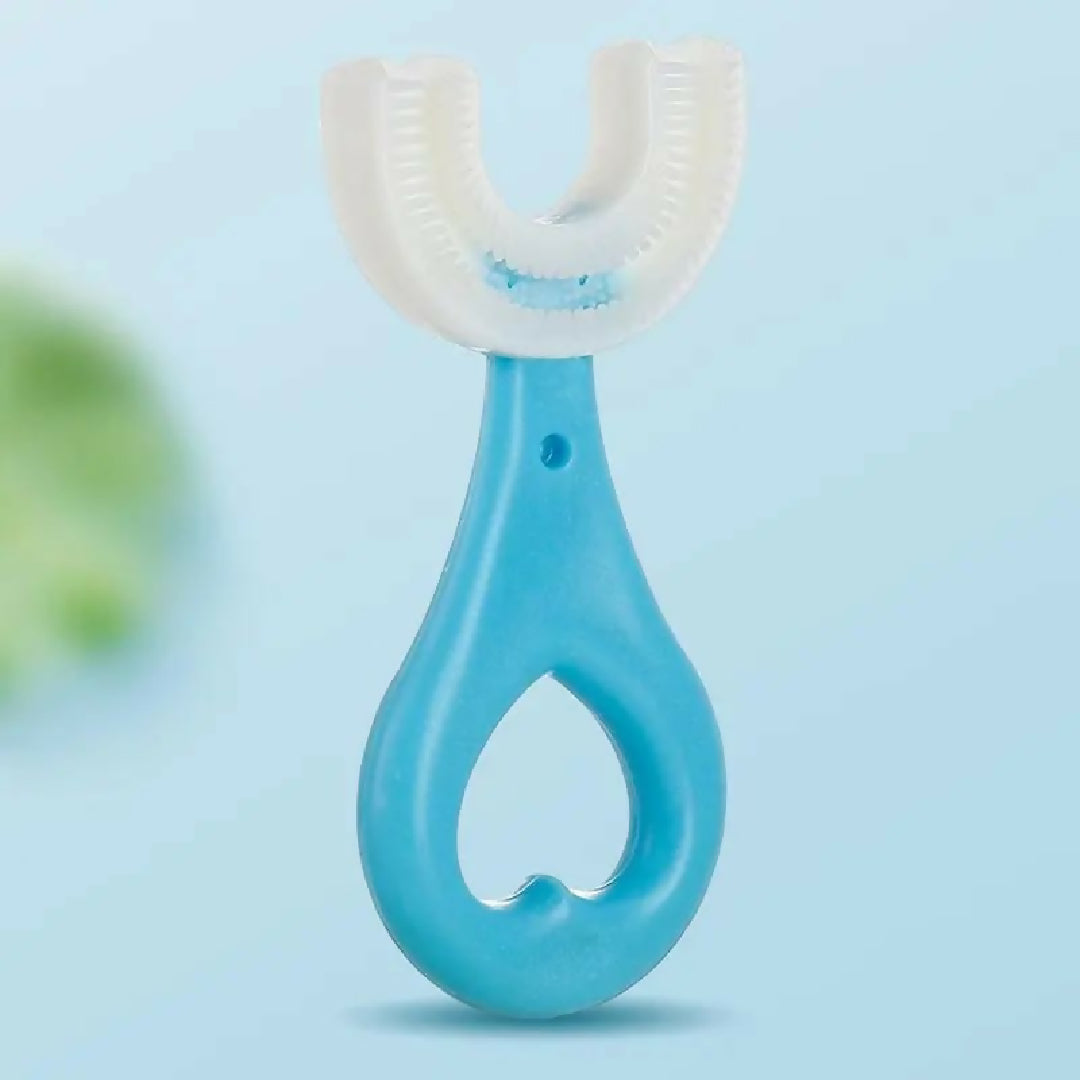 Toddler Toothbrush Kids U Shaped Toothbrush With Food Grade Soft Silicone Brush Head 360 Oral Teeth Cleaning Children U Shape