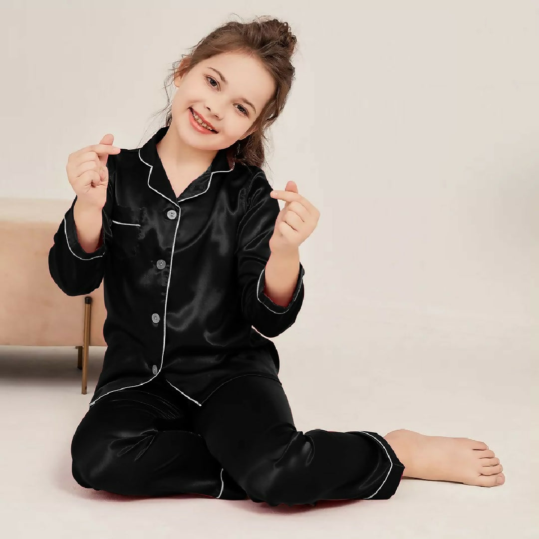 High Quality Silk Kids Nightwear Trouser Shirt