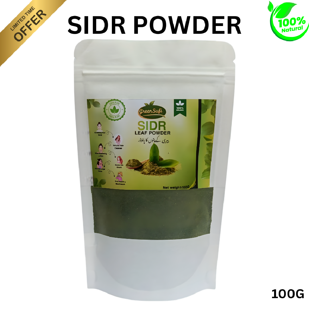 GreenSufi Organic Sidr Powder 100g Natural Beri Leaf Powder for Hair Care