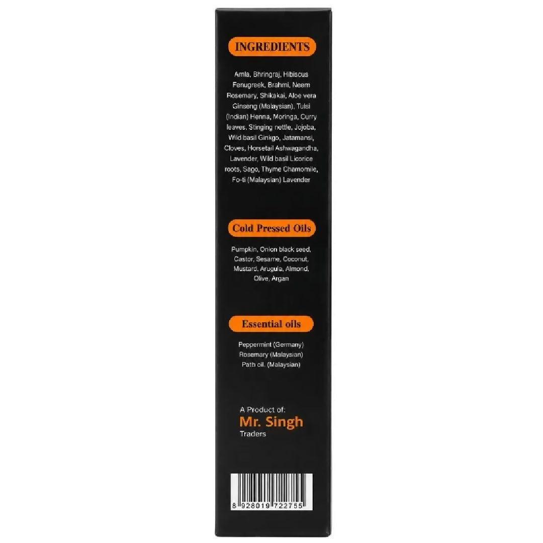 Desi Khazanay Regrowth Hair Oil Herbal Hair Growth Oil with 25 Herbs Cold Pressed Oils Essential Oils Scalp Nourishment Hair Care For Men Women