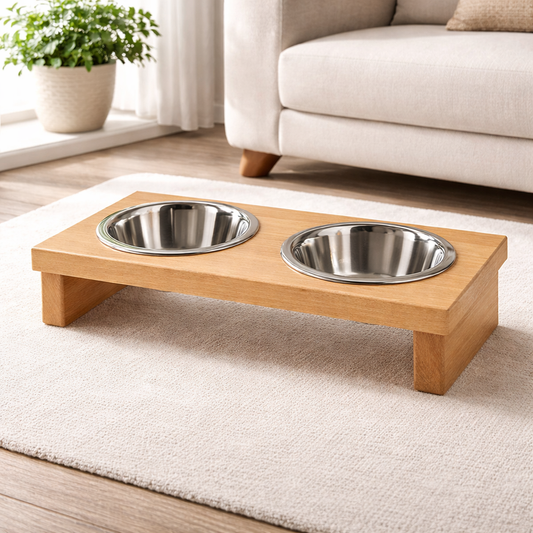 Elevated Dog Bowl Double Stand  Adjustable Raised Pet Feeder for Dogs and Cats