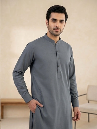 Elegant Grey Shalwar Suit OS-1026