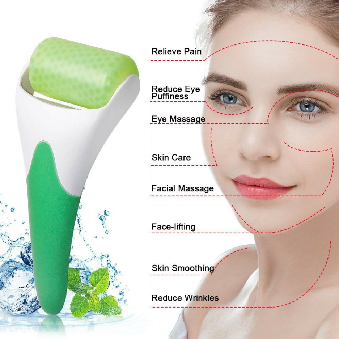 MARZAHAR Ice Roller for Face Eye Puffiness Relief Cold Gel Ice Face Roller Massager Ice Roller Cool Roller For Face Eye Body Facial Shaping Anti Wrinkle Ice Roller Massager Smooth Skin Random Color