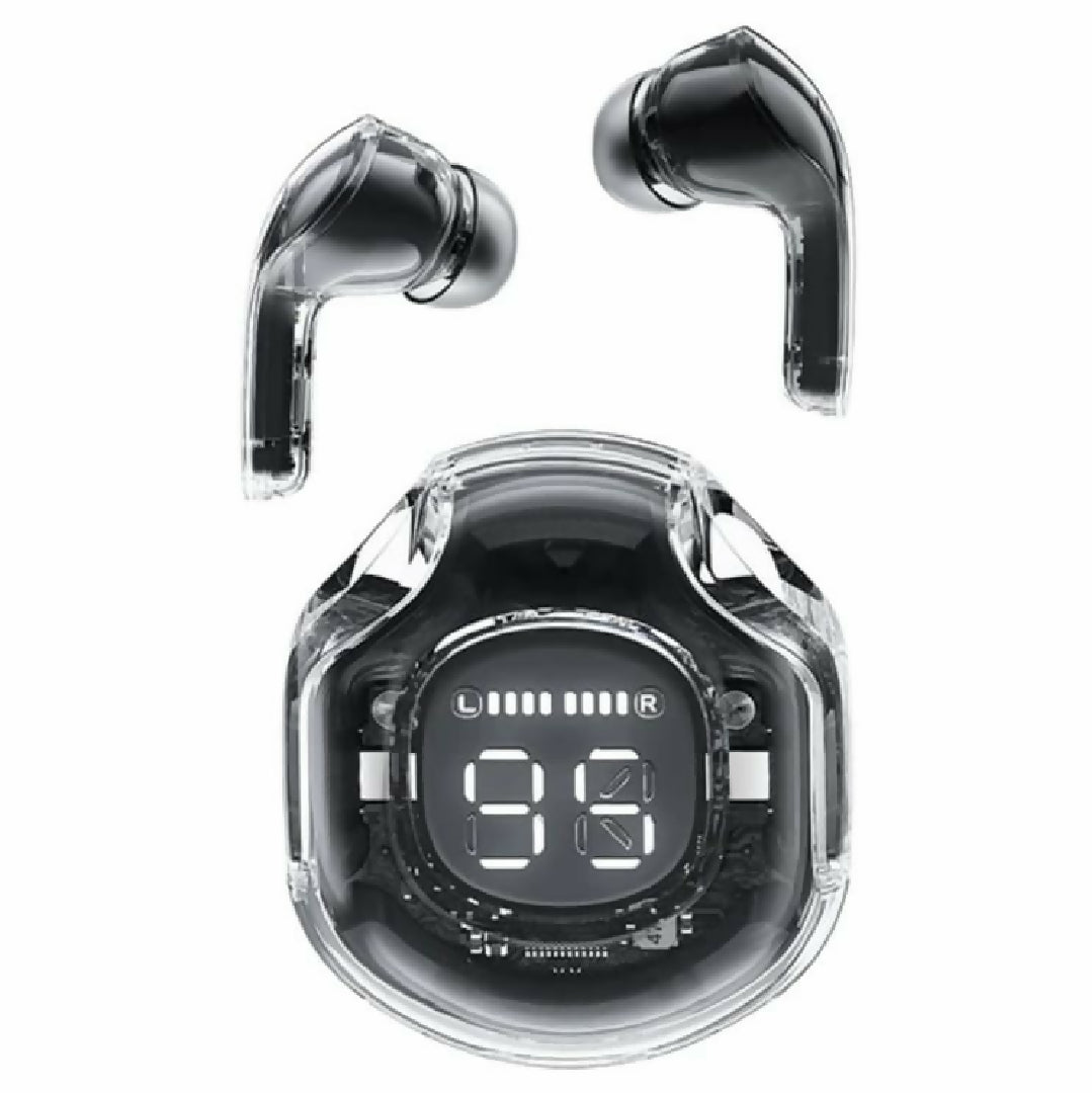 Air39 Transparent Wireless Earbuds Bluetooth TWS Gaming Earphones with LED Display and HD Bass
