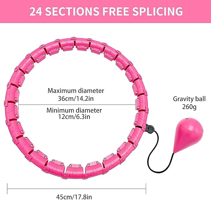 Smart Weight Hula Hoop  Adjustable Fitness Hoop for Exercise and Waist Training