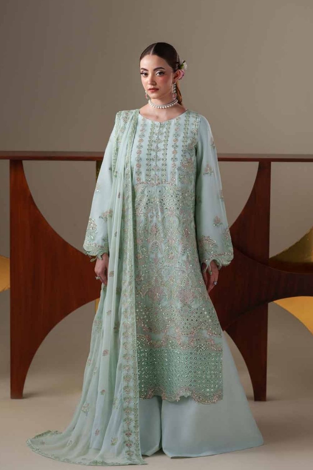 Emaan Adeel Nouvelle 3 Piece Unstitched Embroidered Luxury Chiffon Suit ORLA