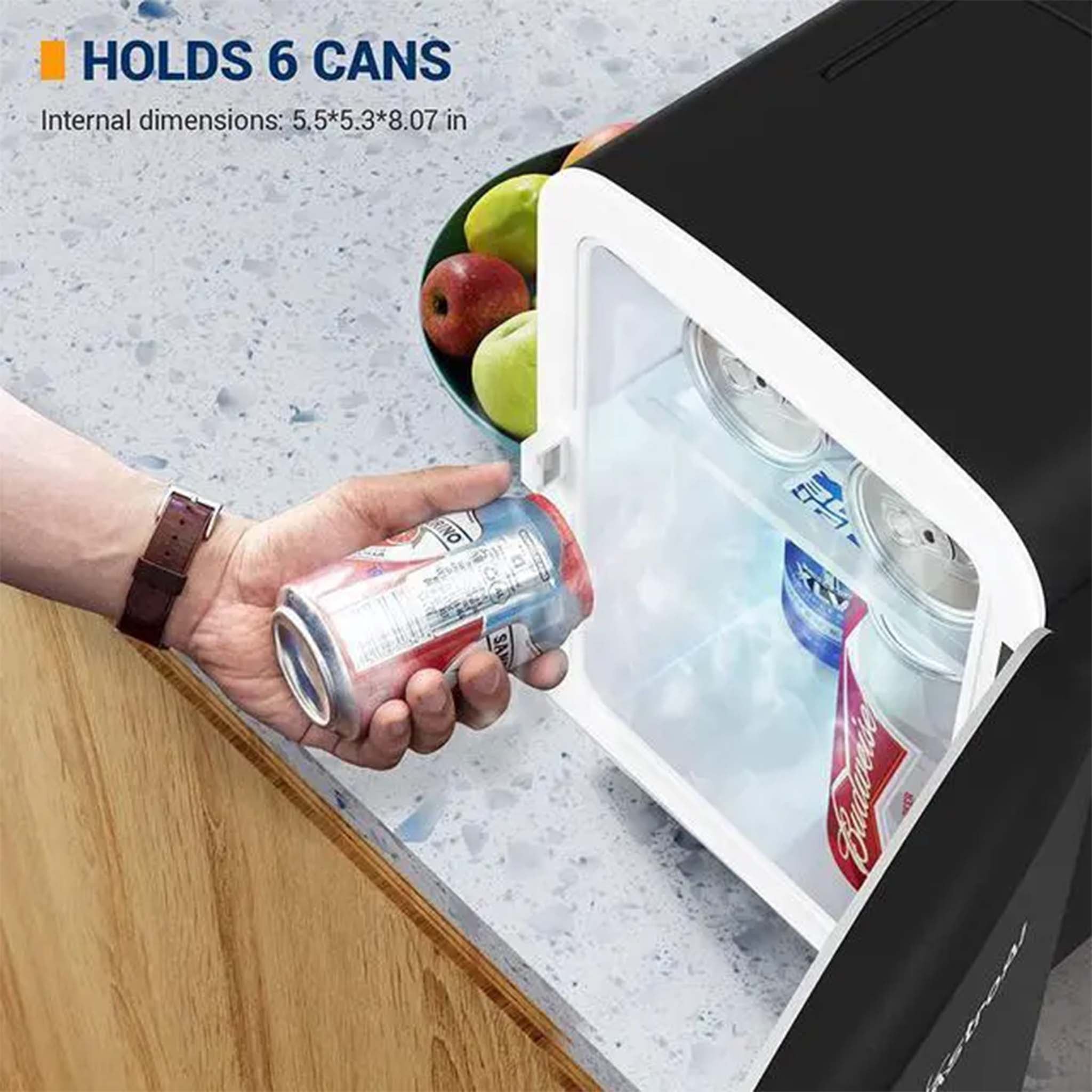 Portable Mini Refrigerator  Compact Cooler and Warmer for Home Office and Travel