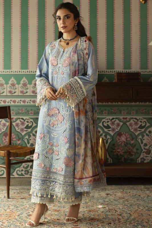 Imrozia | Serene 3 Pc Unstitched Embroidered Lawn Suit  SL-149 Meher