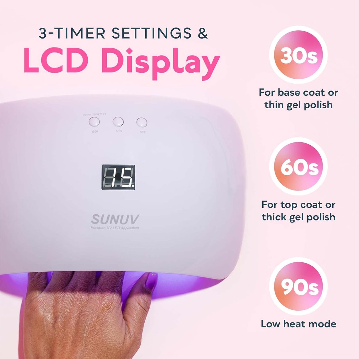 UV LED Nail Lamp  Fast Gel Polish Curing Light for Salon and Home Use