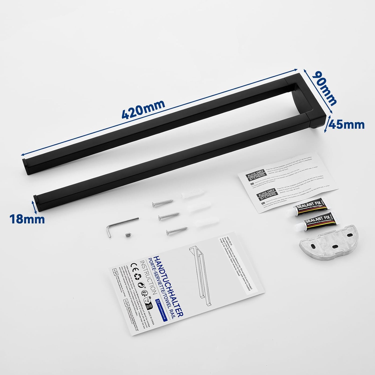 Towel Rails  Wall Mounted Bathroom Rack for Towels and Linens