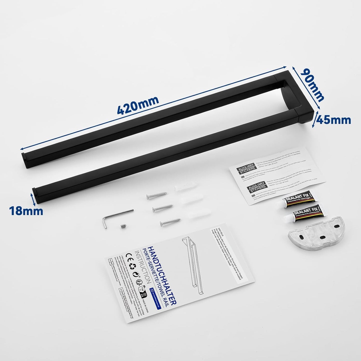 Towel Rails  Wall Mounted Bathroom Rack for Towels and Linens