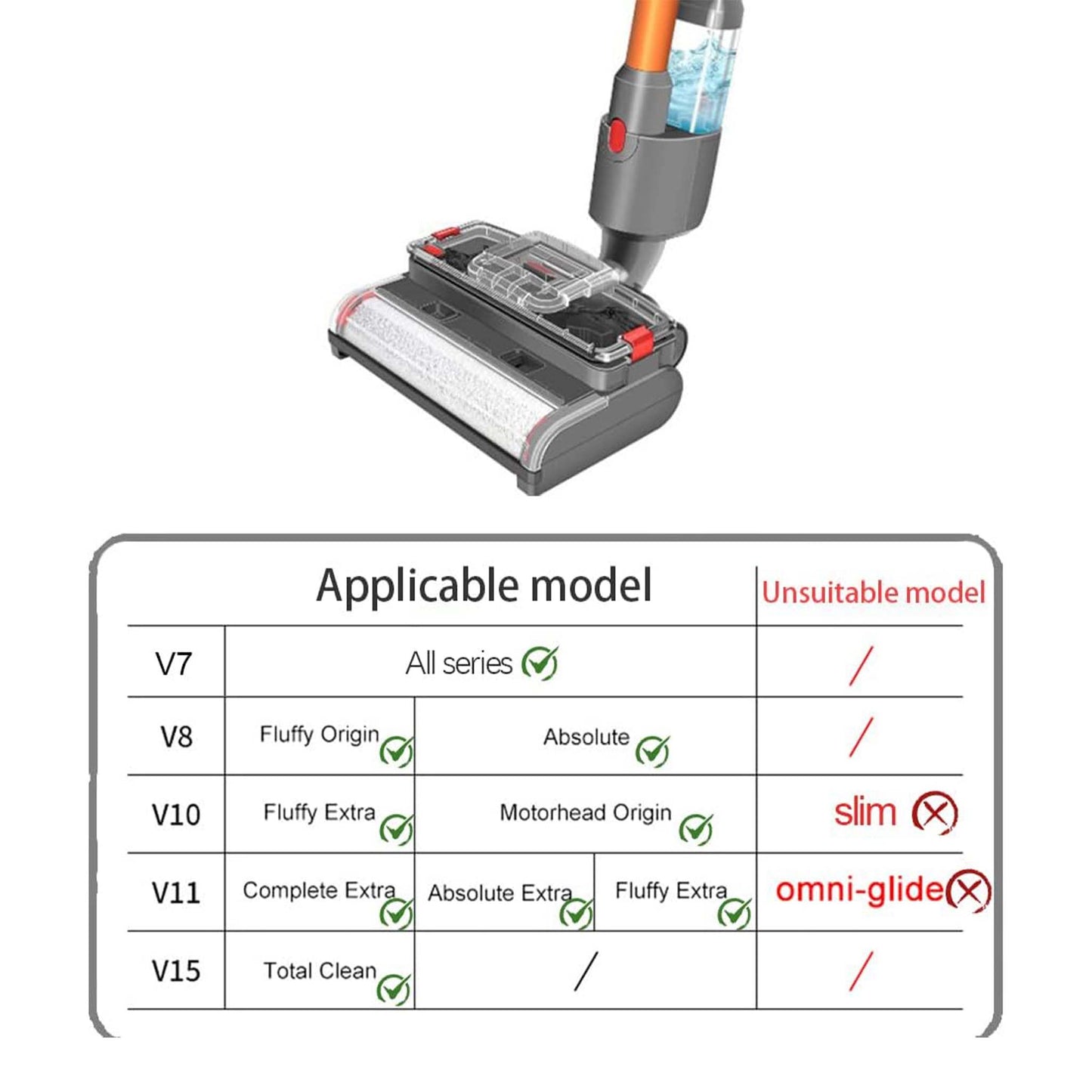 Dyson Electric Floor Washer – Compatible Attachment for V7, V8, V10, V11 & V15
