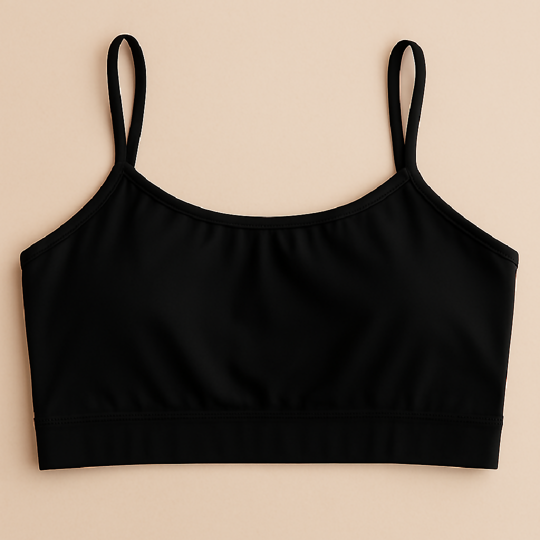 Teenagers Malai Non-Padded Bra - Soft Lightweight - Comfortable Everyday Wear Lingerie - Plain Design in Black - Sizes 28 30 32 - 28